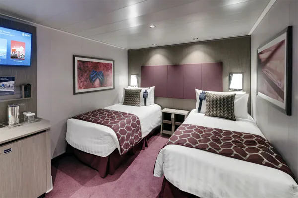 Внутренняя каюты с 2-мя односпальными кроватями